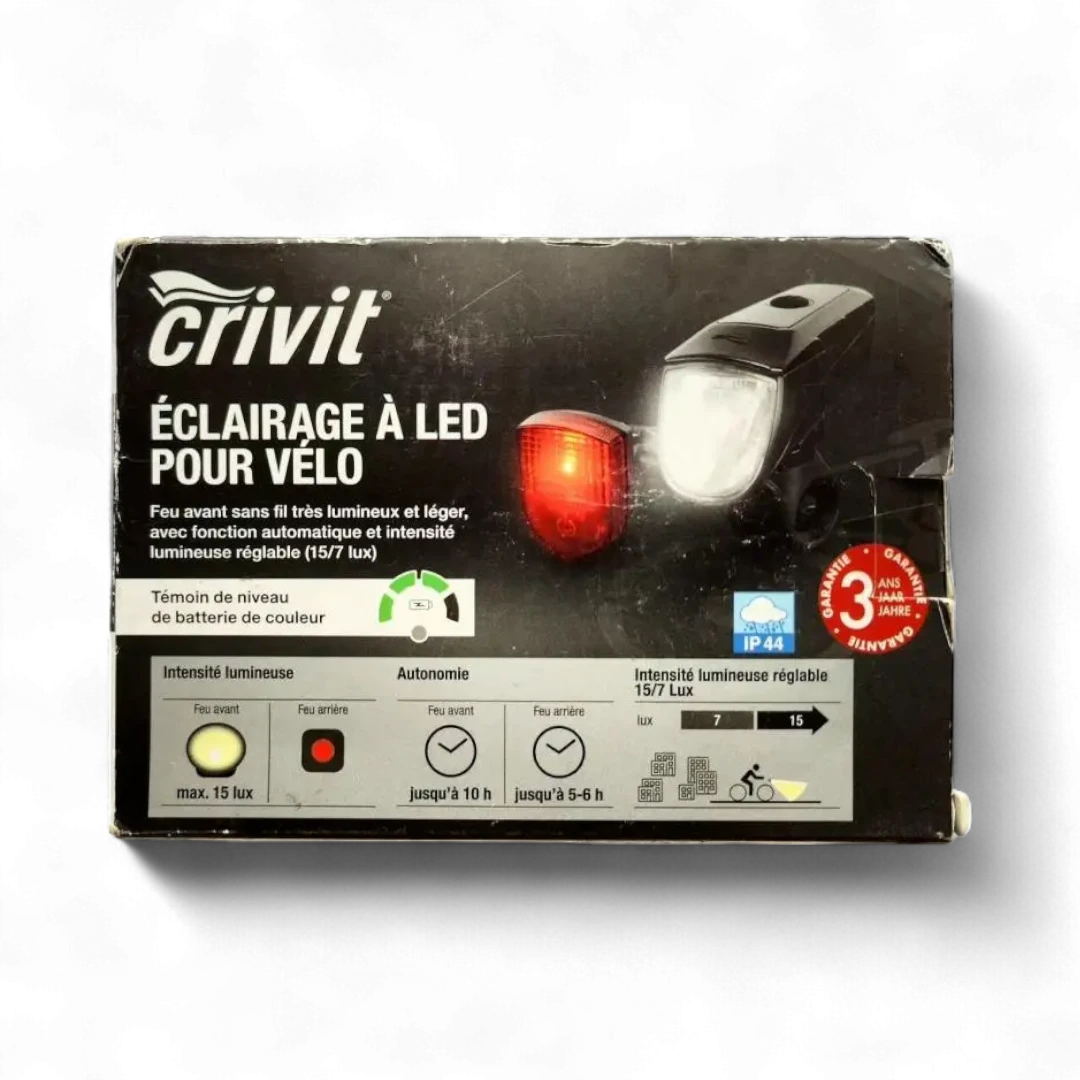 Crivit USB Rechargeable Bike Light Set