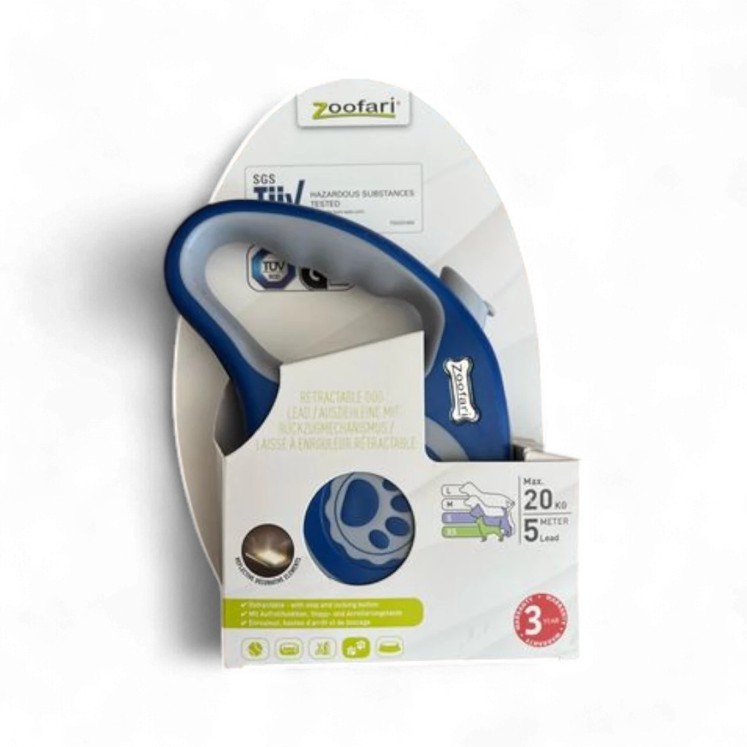 Zoofari Retractable Dog Leash with Pull-Out Mechanism - 5m - 20kg