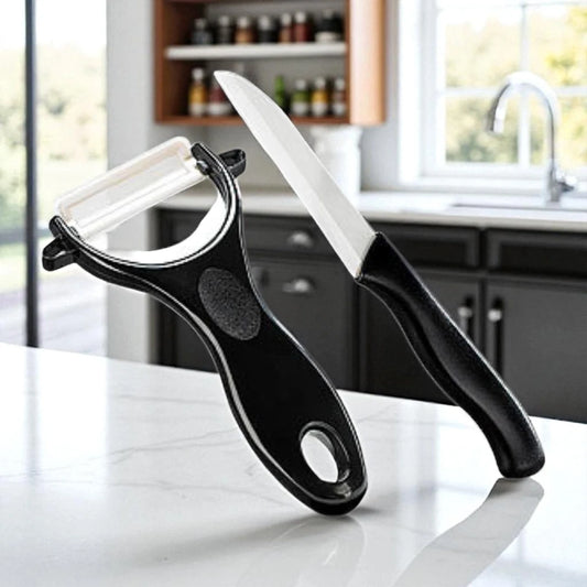 JES Collection Ceramic Knife And Ceramic Peeler