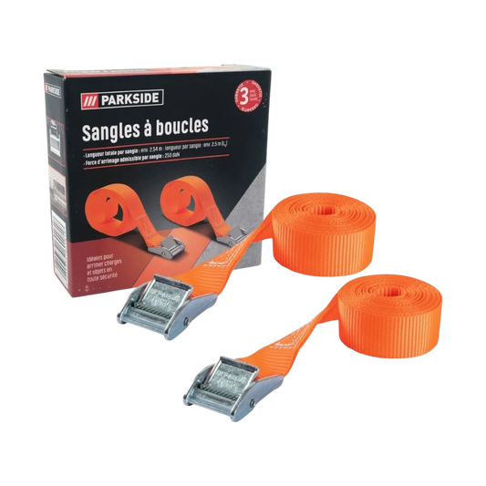 Parkside Buckle Tie Down Strap set - 2 Pcs