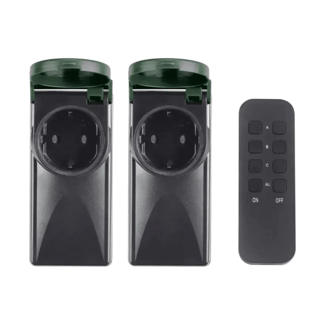 Parkside Outdoor Wireless Socket Set - 3 Pcs With Remote Control