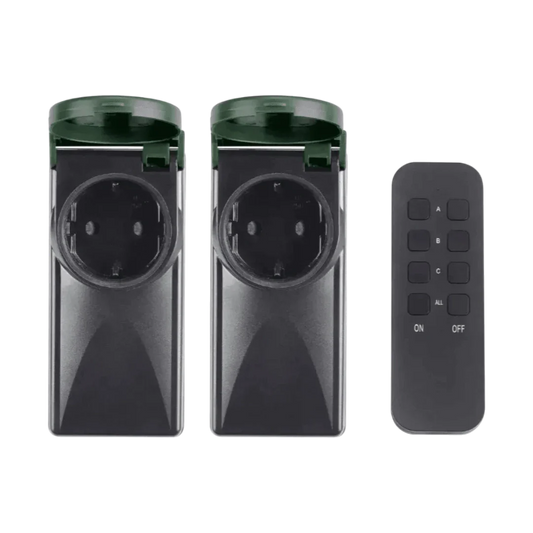 Parkside Outdoor Wireless Socket Set - 3 Pcs With Remote Control