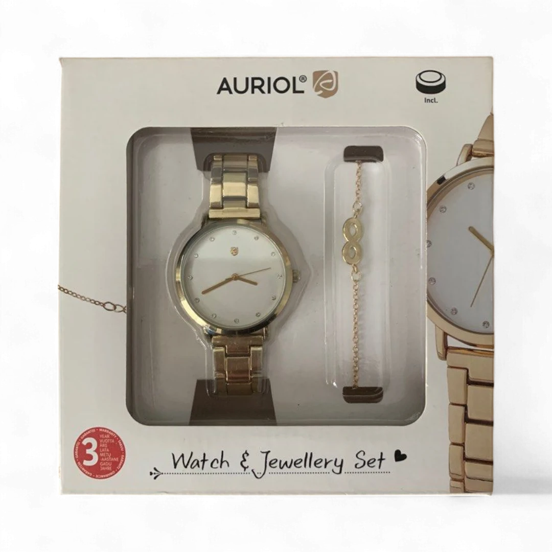 Auriol Women's Watch & Bracelet Set - Gold