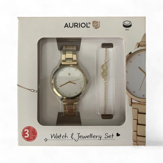 Auriol Women's Watch & Bracelet Set - Gold
