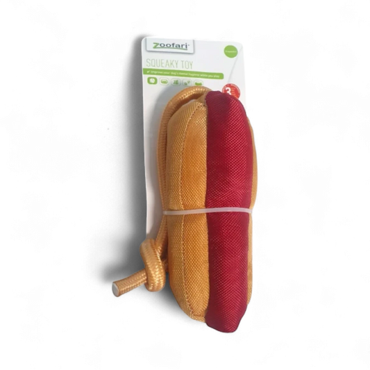 Zoofari Hotdog Squeaky Toy
