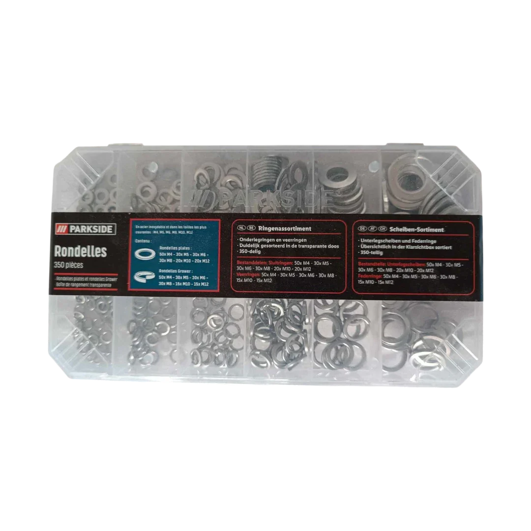 Parkside Box of Washers Rondelles - 350 Pcs