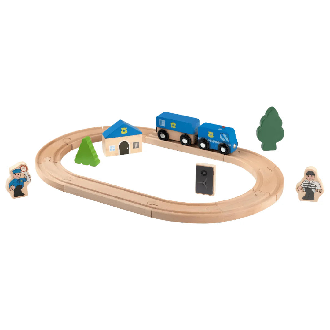 Playtive Wooden Railway Set Wild West - 18 Pcs