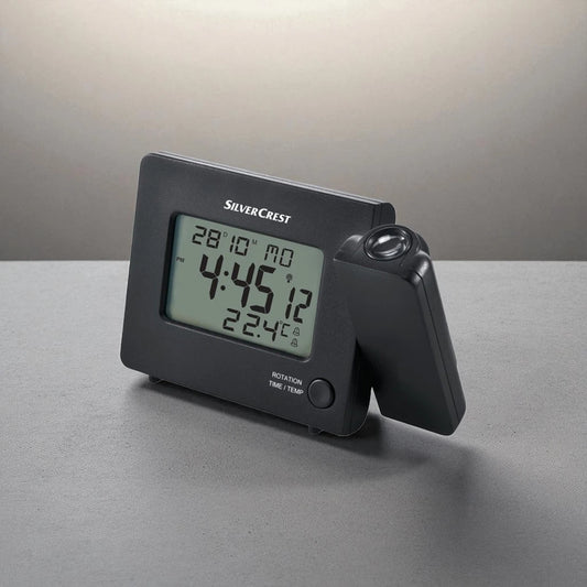 Silver Crest Radio Controlled Projection Alarm Clock