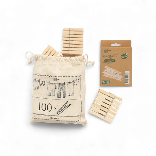 Livarno Wooden Clothes Pegs - 100 Pcs