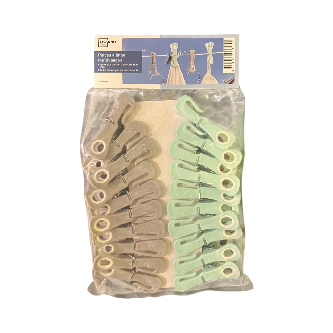Livarno Multi-Use Clothespins Set 24 Pcs
