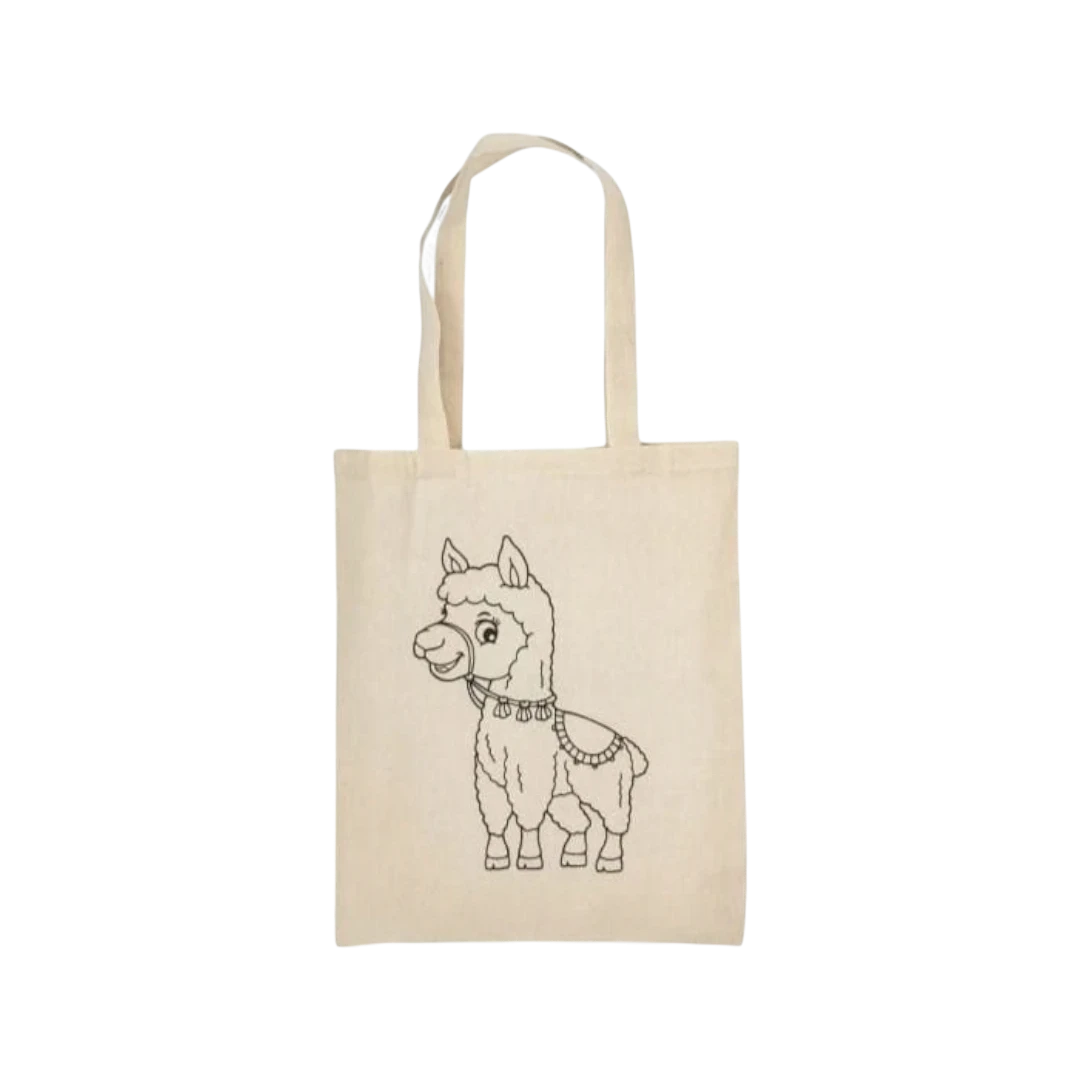 Llama Print Tote Bag